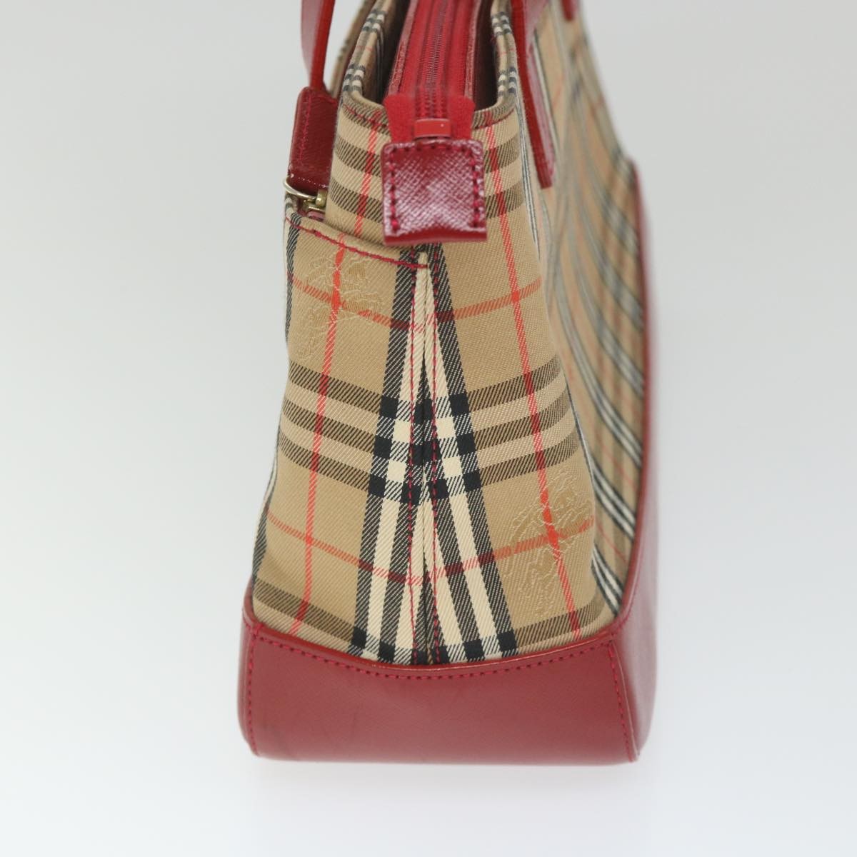Burberry Nova Check Leather And Nylon Beige Nylon Handbag (Pre-Owned)