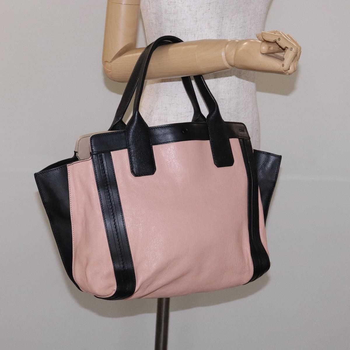Chloe Alison East West Tote Leather Pink Leather Tote Bag Bag (Pre-Owned)