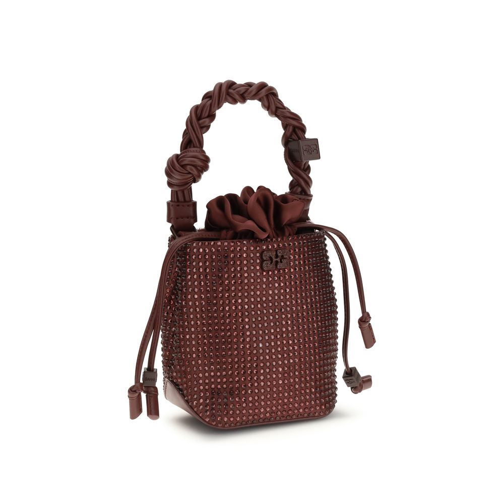 Ganni Bordeaux Recycled Polyester Women's Handbag