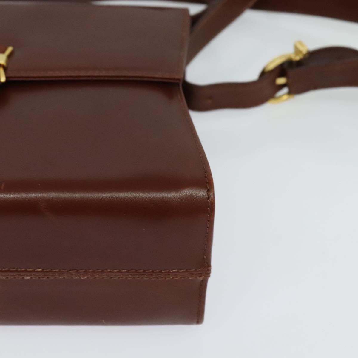 Salvatore Ferragamo Vintage Leather Brown Leather Shoulder Bag Bag (Pre-Owned)