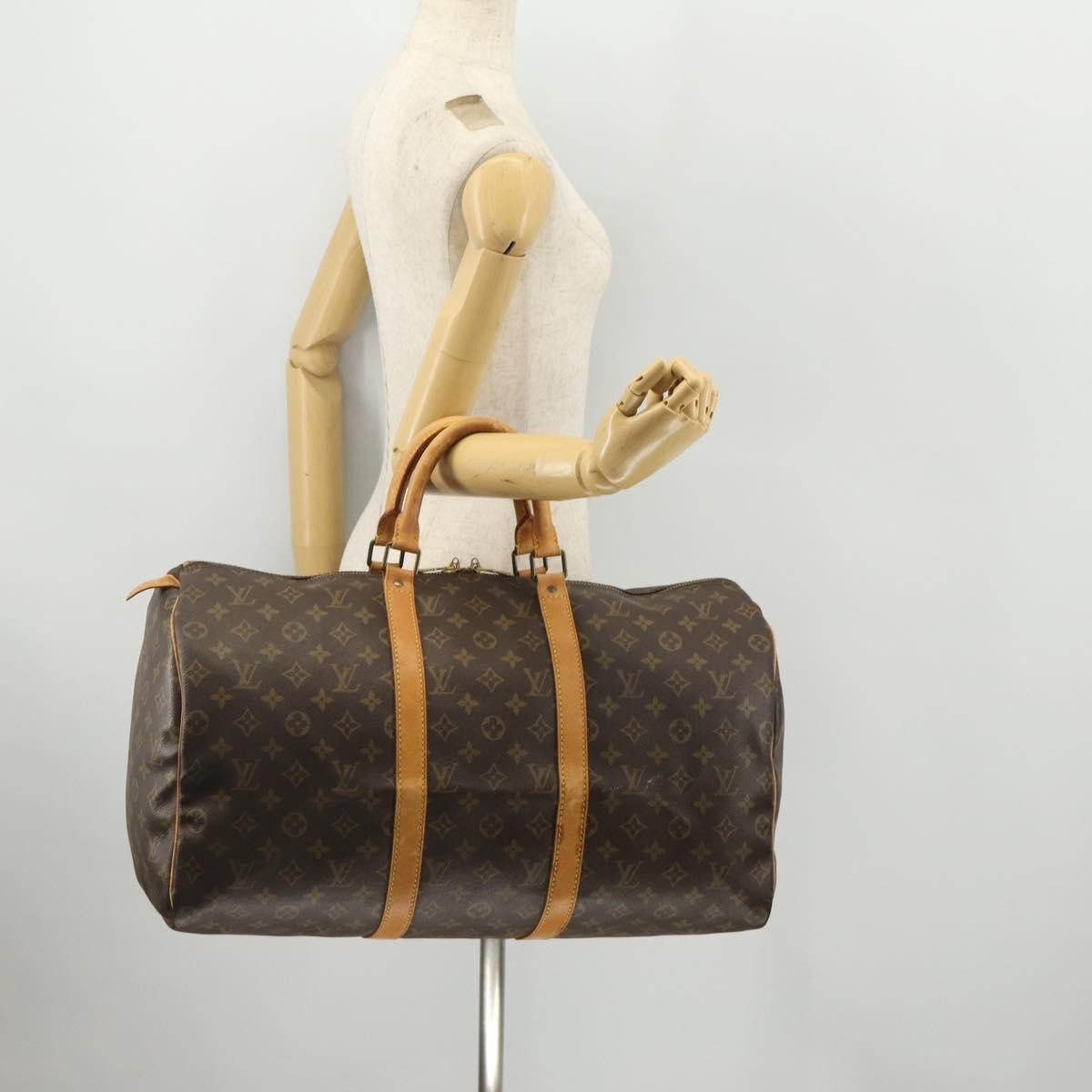Louis Vuitton Keepall Monogram Canvas Brown Canvas Travel Bag Bag (Pre-Owned)