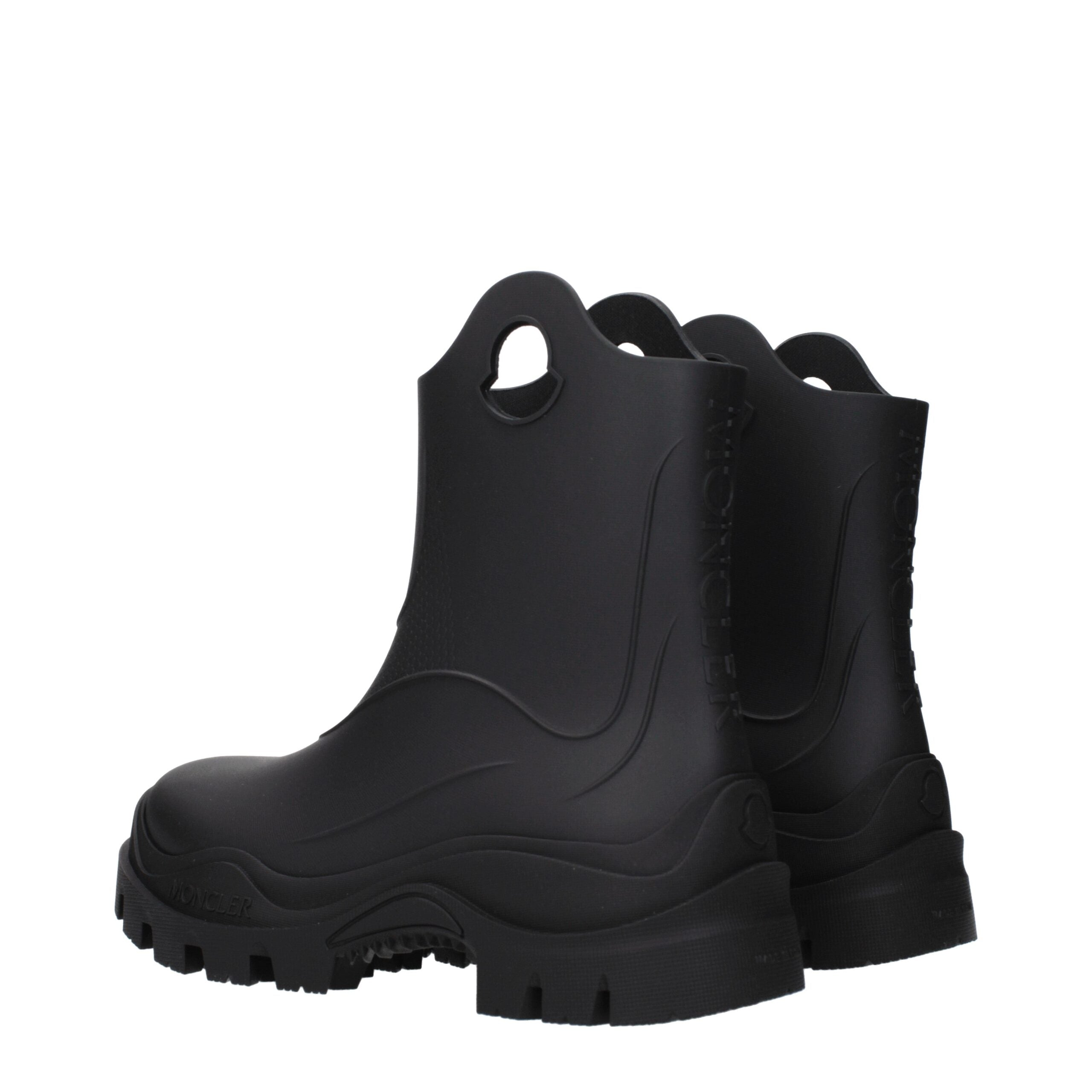 Moncler Black Cotton Ankle Women's Boots