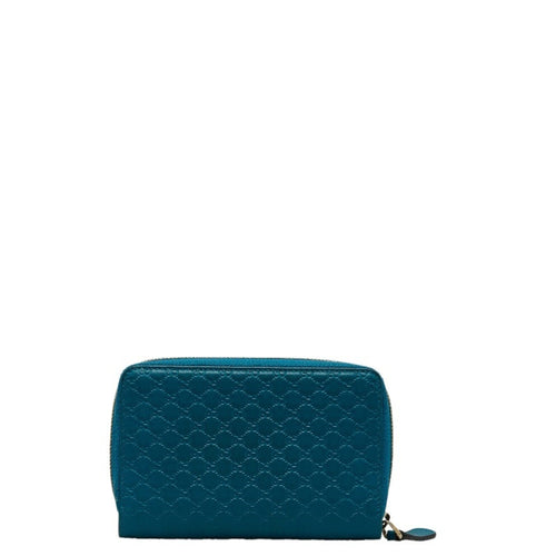 Gucci Guccissima Blue Leather Wallet  (Pre-Owned)