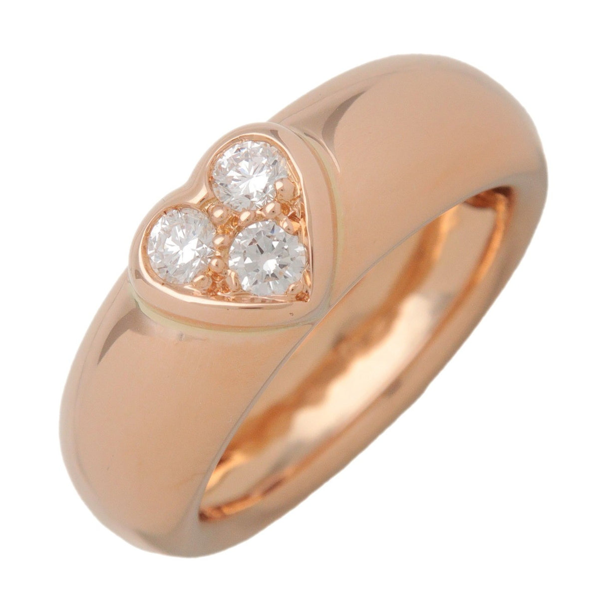 Tiffany & Co. Heart Band 18K Yellow Gold With Diamonds Gold Yellow_Gold Ring Jewelry (Pre-Owned)