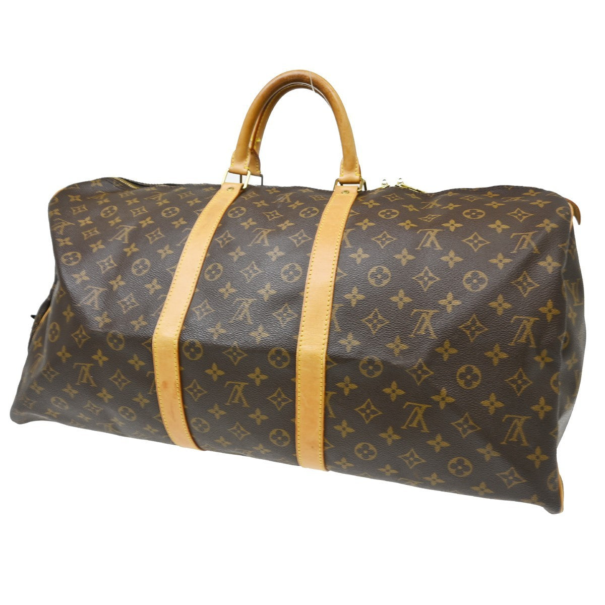 Louis Vuitton Keepall Monogram Brown Canvas Travel Bag Bag (Pre-Owned)