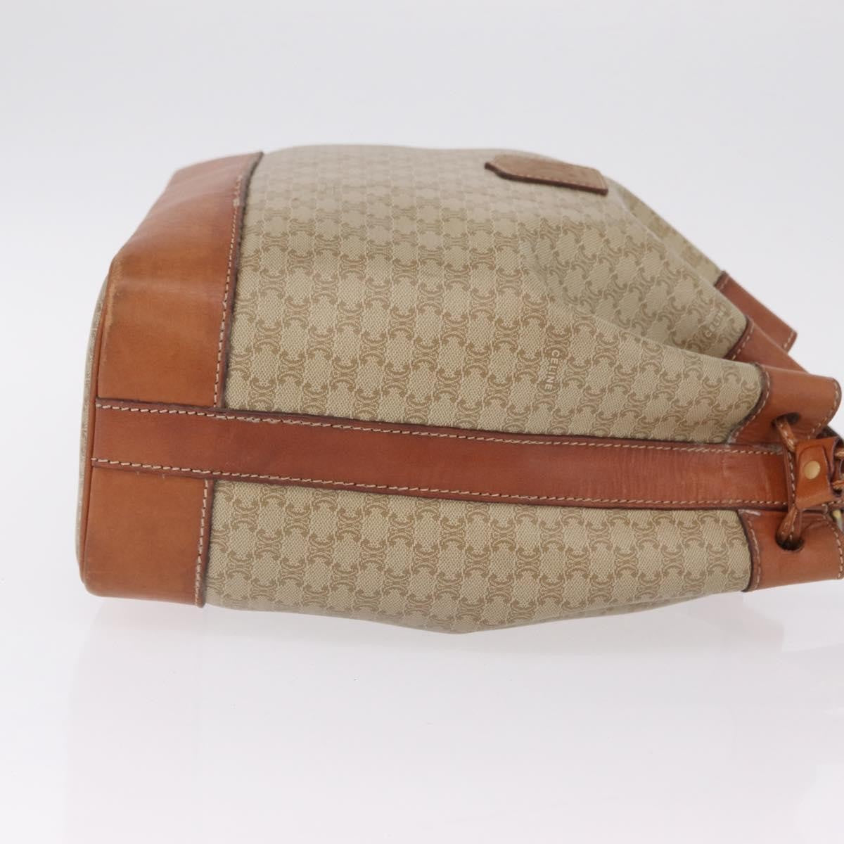 Celine Macadam Shoulder Canvas Beige Canvas Crossbody Bag Bag (Pre-Owned)