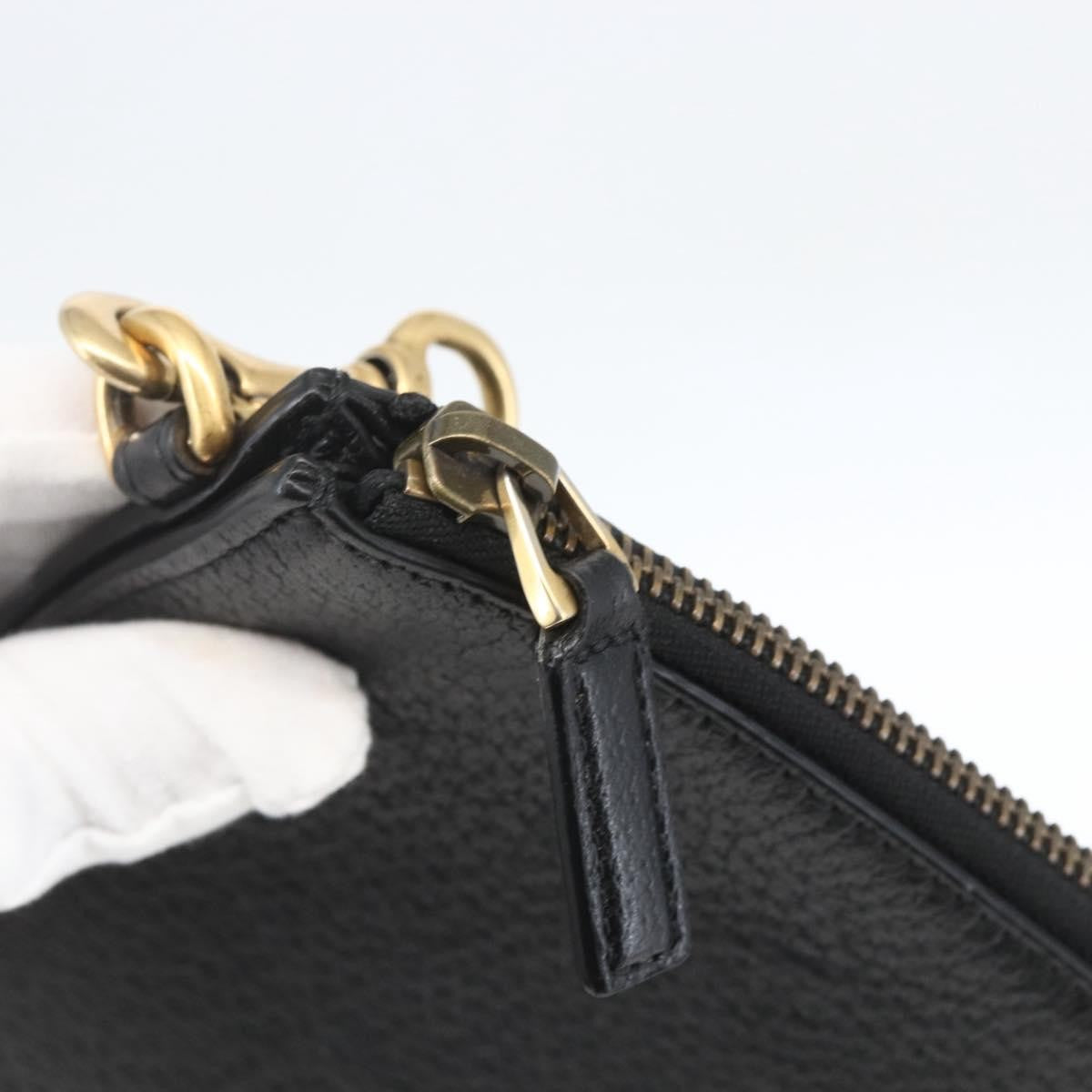 Gucci Gg Marmont Leather Black Leather Clutche & Pouche Bag (Pre-Owned)
