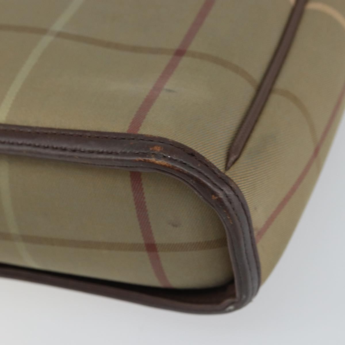 Burberry Nova Check Canvas Beige Canvas Shoulder Bag Bag (Pre-Owned)