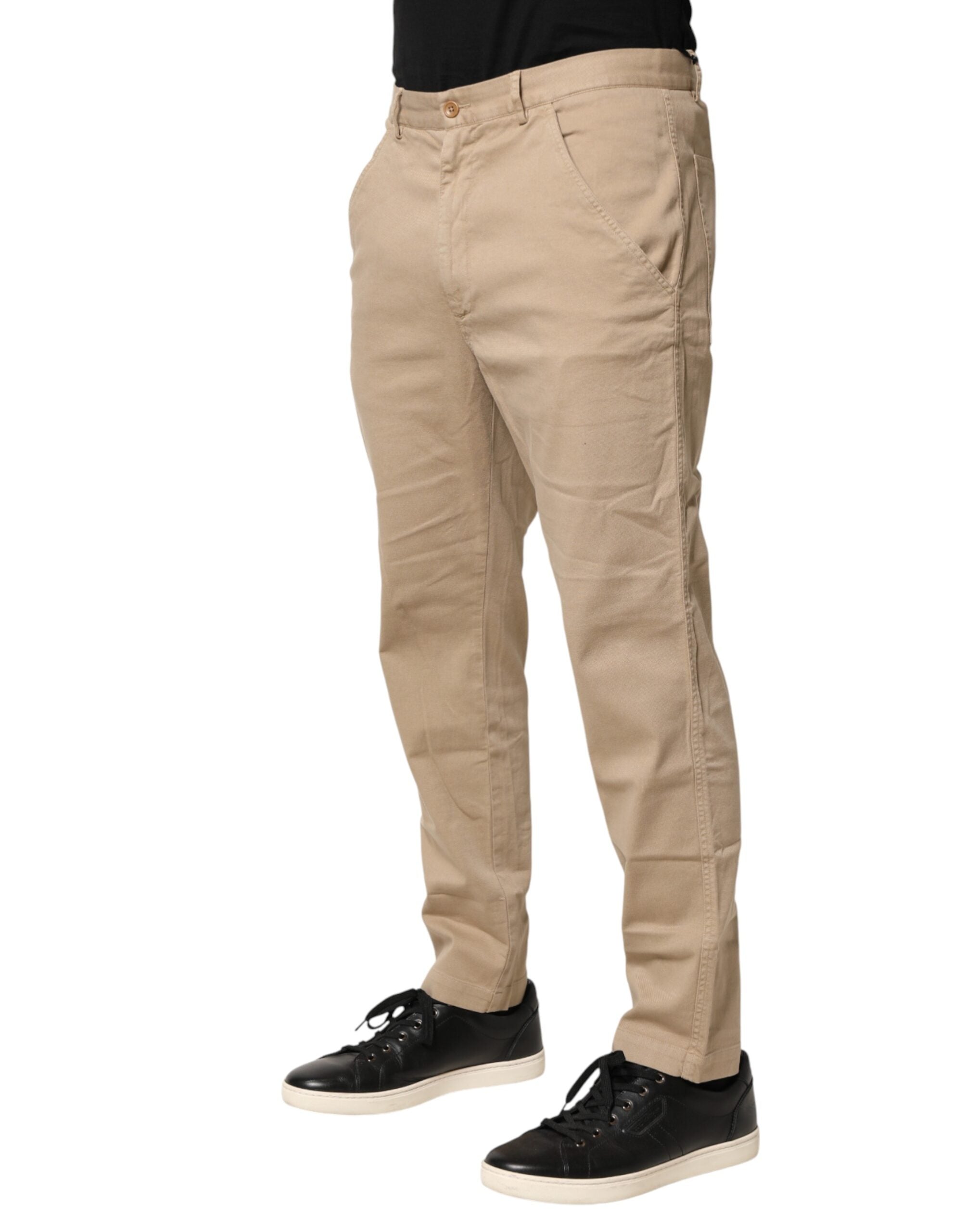 Daniele Alessandrini Beige Cotton Skinny Chino Trouser Men's Pants (Pre-Owned)