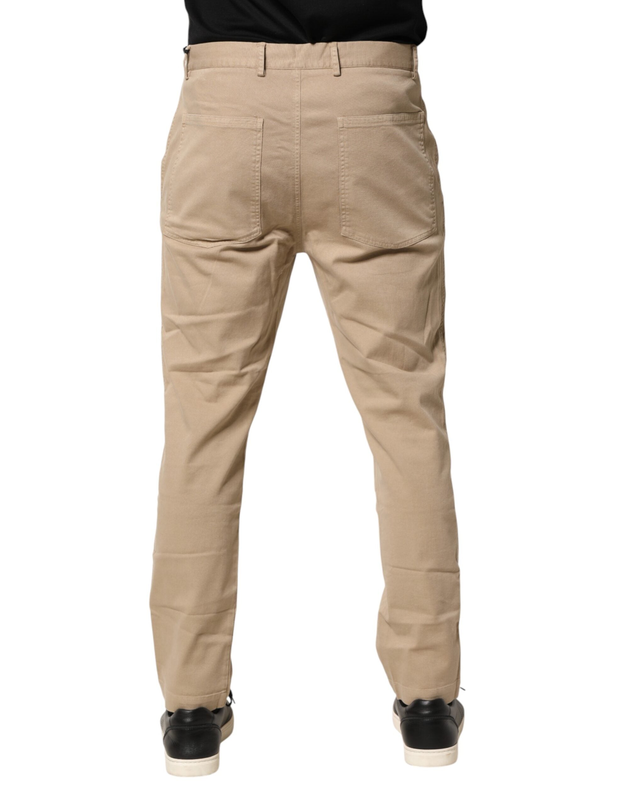 Daniele Alessandrini Beige Cotton Skinny Chino Trouser Men's Pants (Pre-Owned)