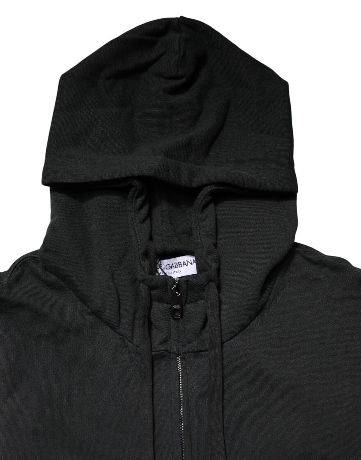 Dolce & Gabbana Black Full Zip Hooded Men Sweatshirt Men's Sweater (Pre-Owned)