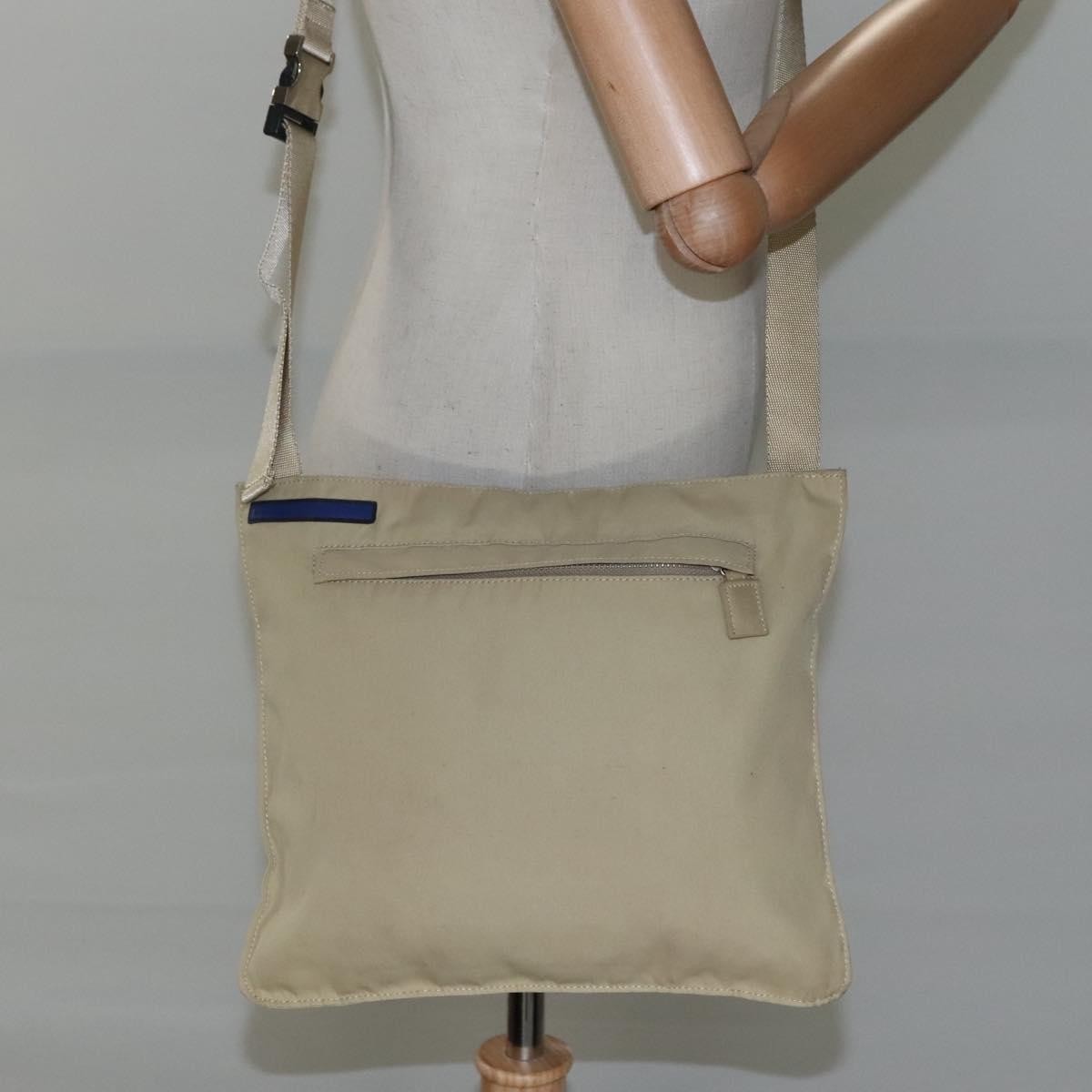 Burberry Blue Label Nylon Beige Nylon Shoulder Bag Bag (Pre-Owned)
