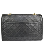 Chanel Matelassé Black Leather Shoulder Bag (Pre-Owned)
