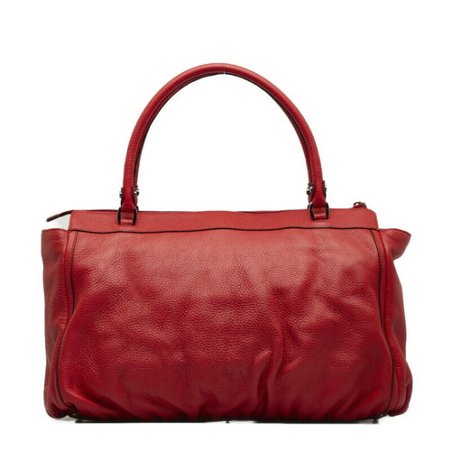Gucci Abbey Red Leather Handbag (Pre-Owned)