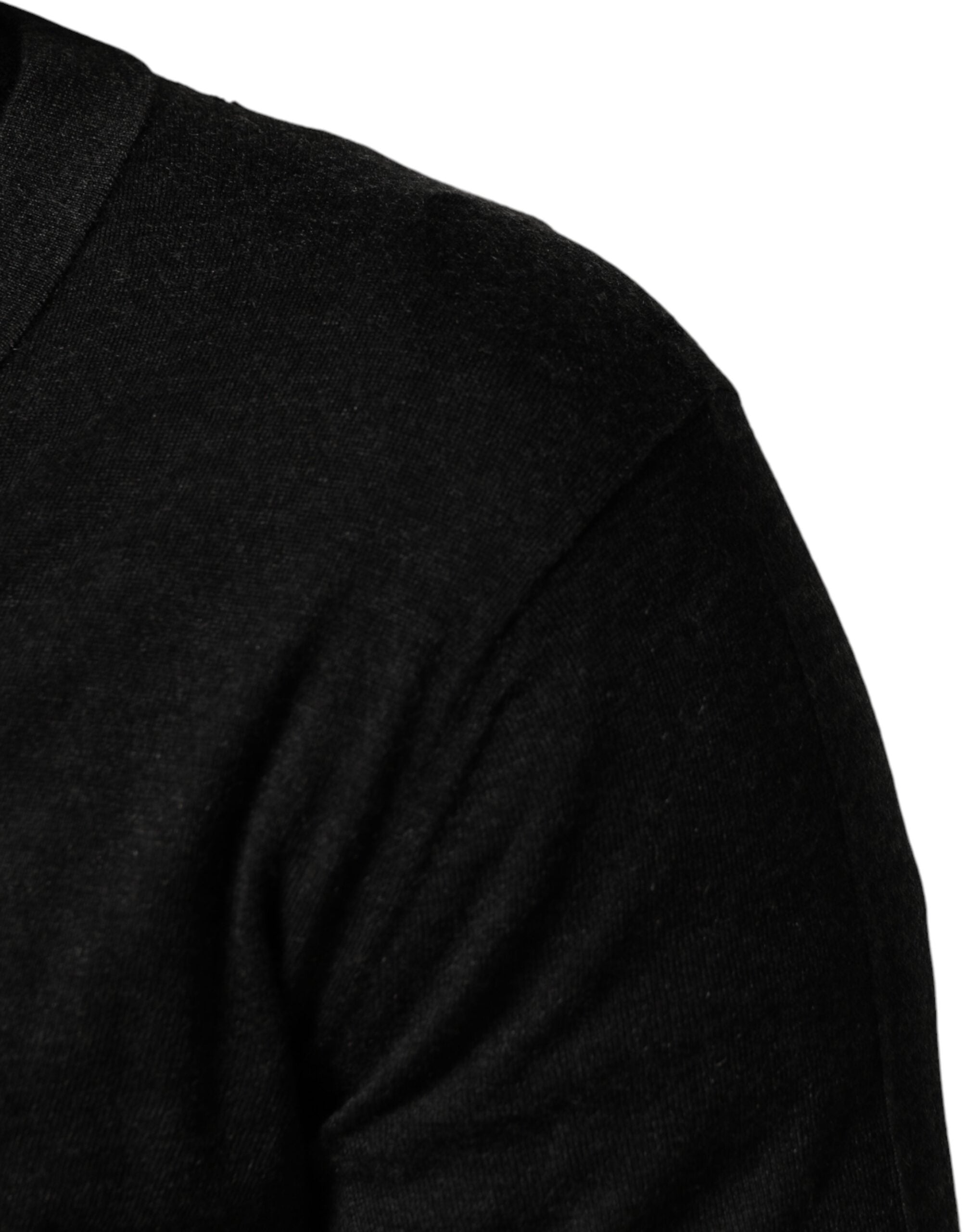 Dolce & Gabbana Black Cashmere Buttoned Men Cardigan Men's Sweater (Pre-Owned)