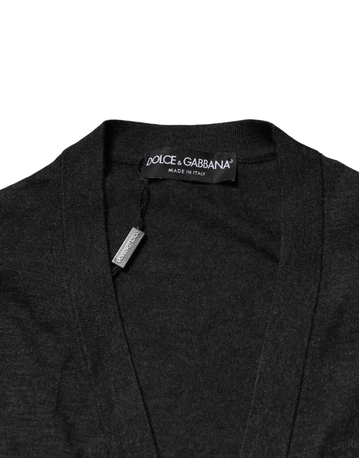 Dolce & Gabbana Black Cashmere Buttoned Men Cardigan Men's Sweater (Pre-Owned)