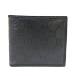 Gucci Imprime Black Leather Wallet  (Pre-Owned)