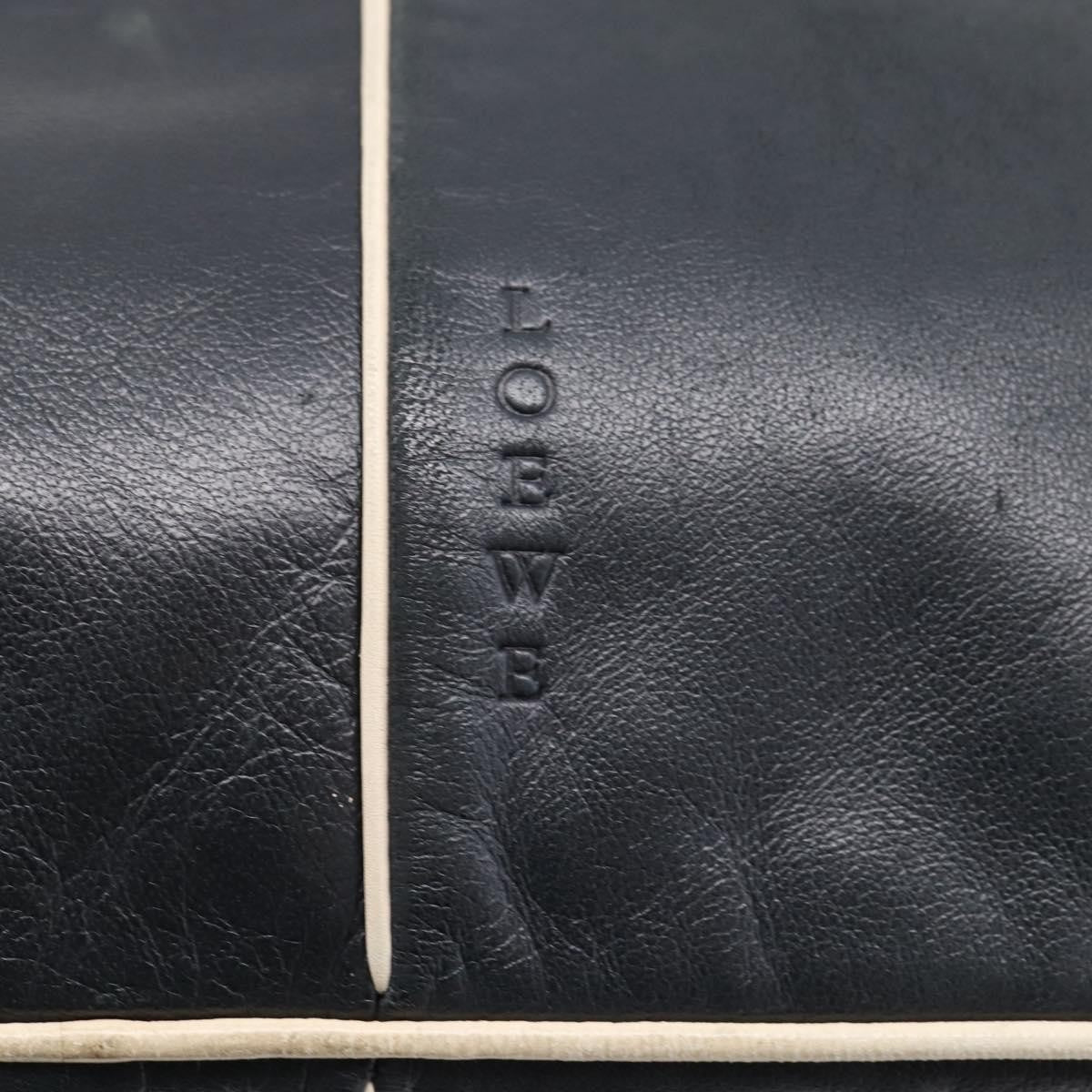 Loewe Tote Leather Black Leather Tote Bag Bag (Pre-Owned)