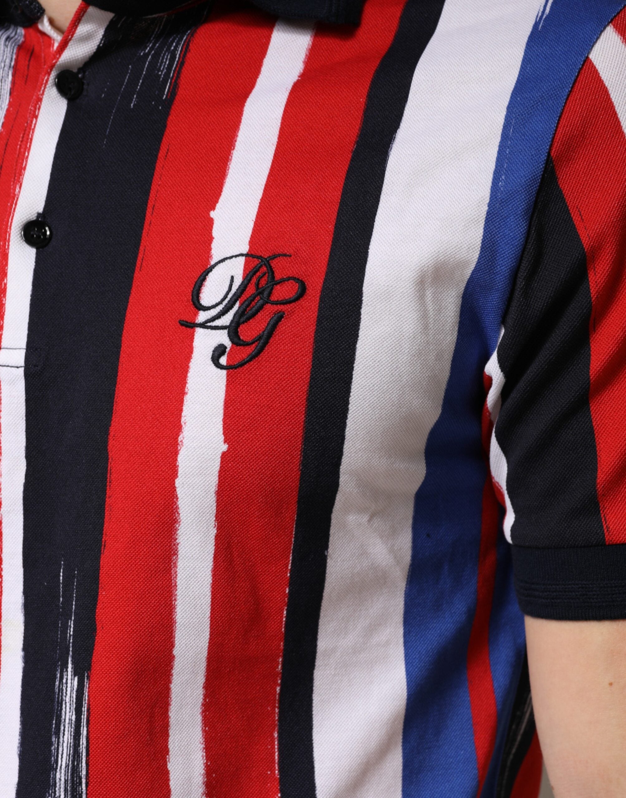 Dolce & Gabbana Multicolor Stripes Cotton Men Polo Men's T-shirt