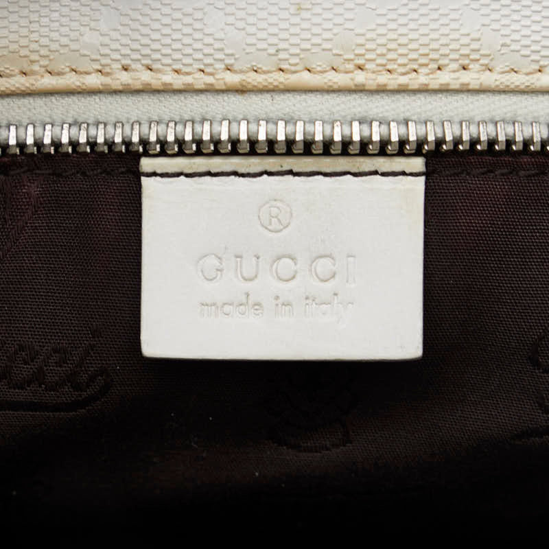 Gucci Gg Canvas White Canvas Handbag (Pre-Owned)