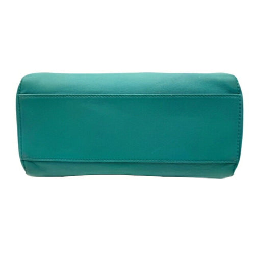 Fendi Peekaboo Green Leather Handbag (Pre-Owned)