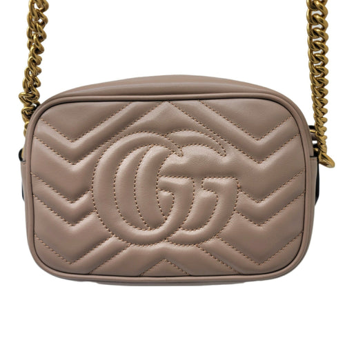 Gucci Marmont Pink Leather Shopper Bag (Pre-Owned)
