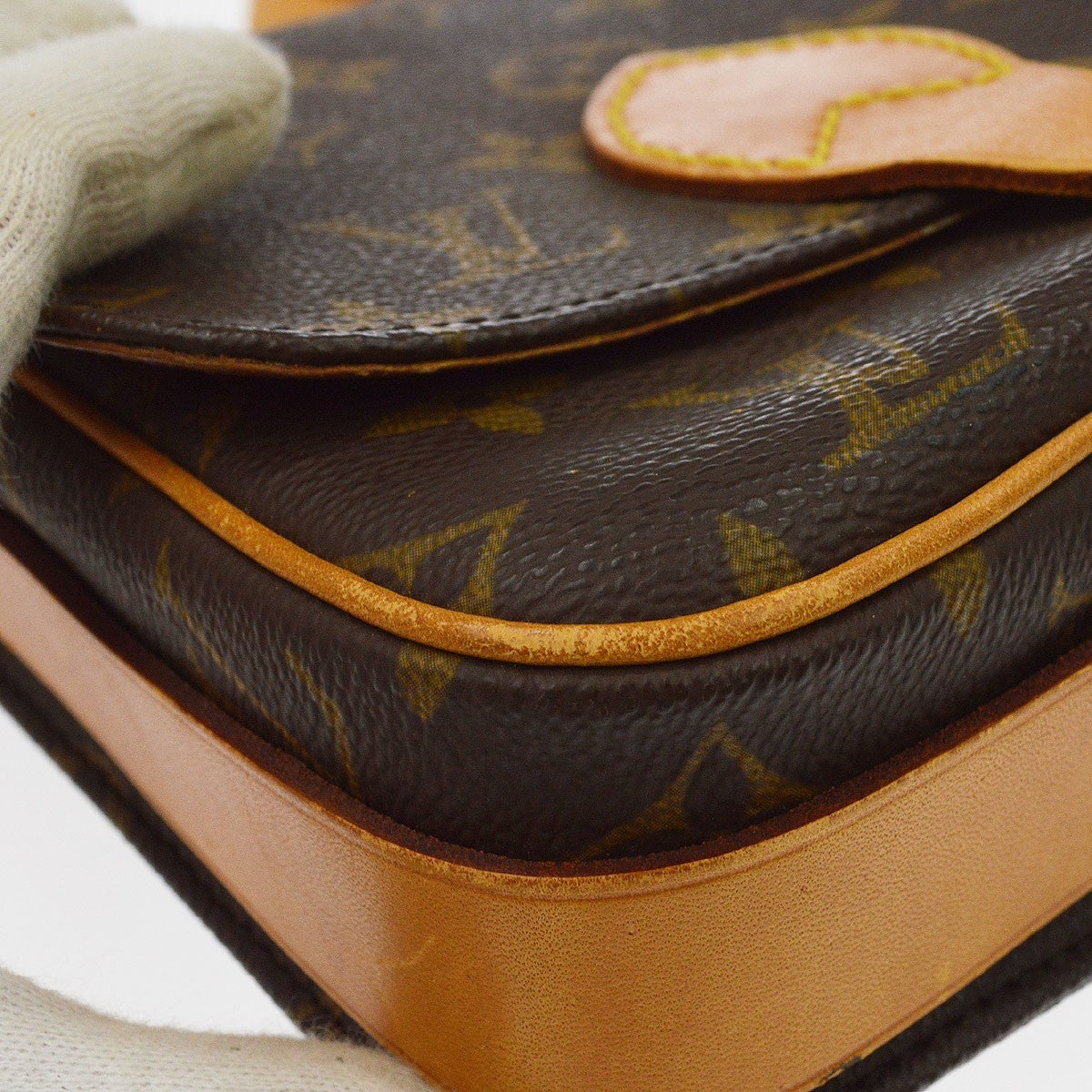 Louis Vuitton Cartouchiere Monogram Canvas Brown Canvas Handbag (Pre-Owned)