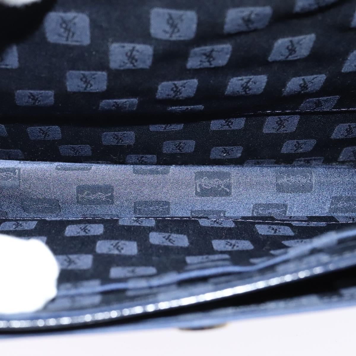 Saint Laurent Vintage Flap Leather Black Leather Shoulder Bag Bag (Pre-Owned)