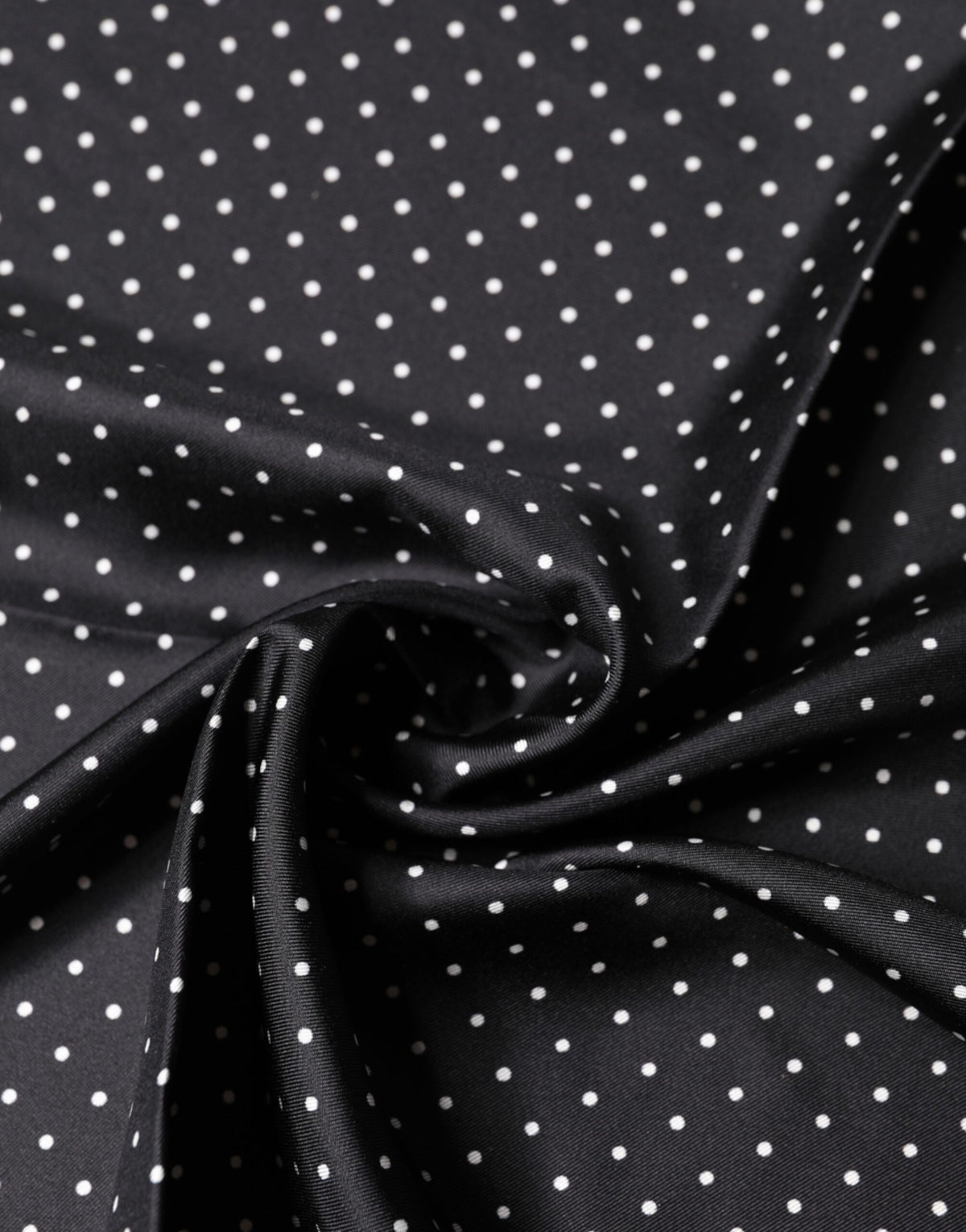 Dolce & Gabbana Black Polka Dot Silk Square Foulard Women's Scarf