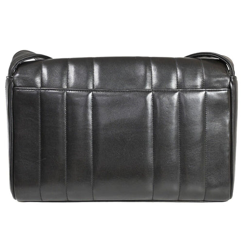 Chanel Mademoiselle Black Leather Shoulder Bag (Pre-Owned)