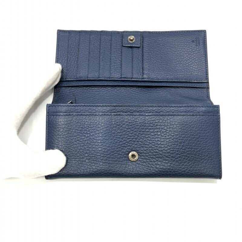 Gucci Blue Leather Wallet  (Pre-Owned)