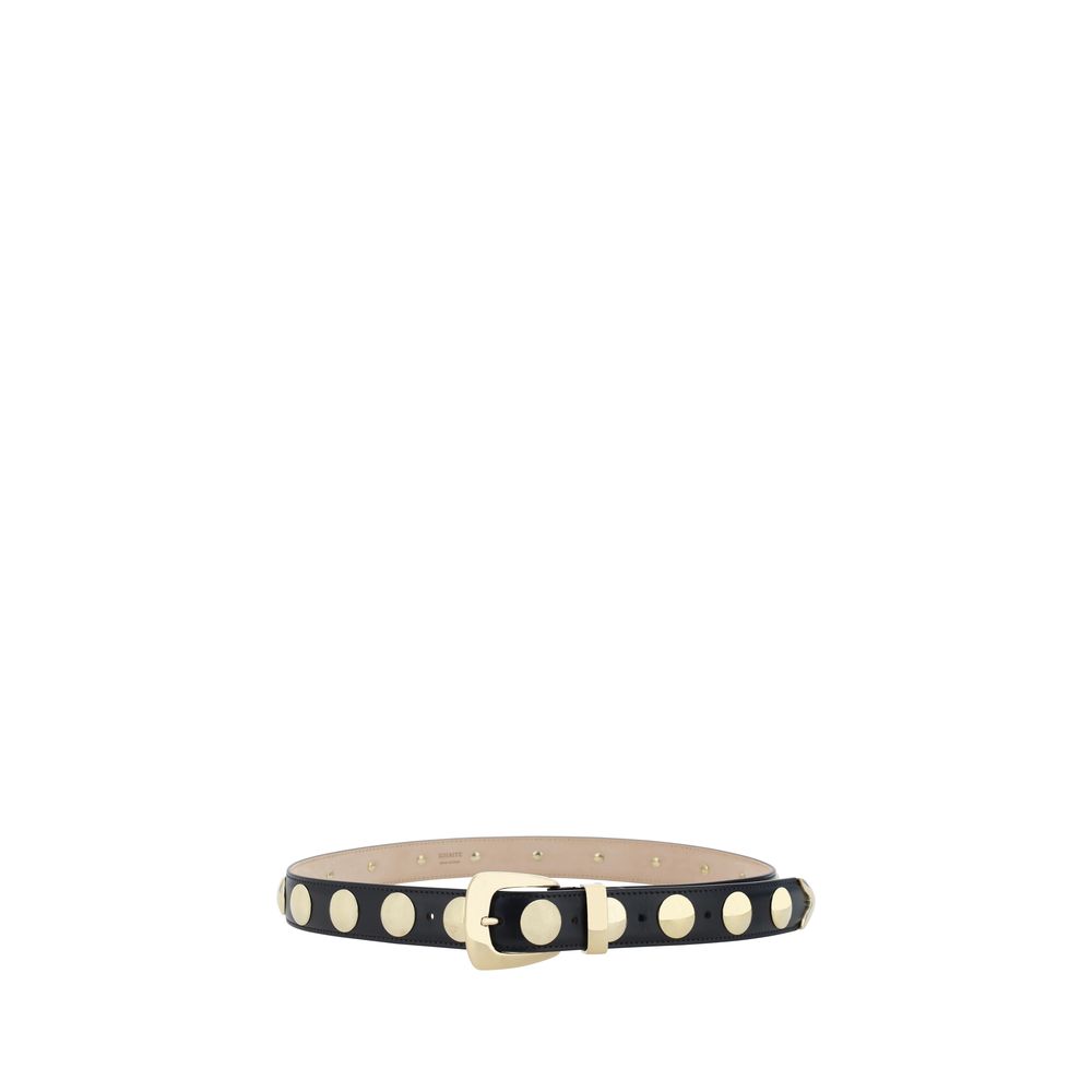 Khaite Black Calf Leather Bos Taurus Regular Women's Belt