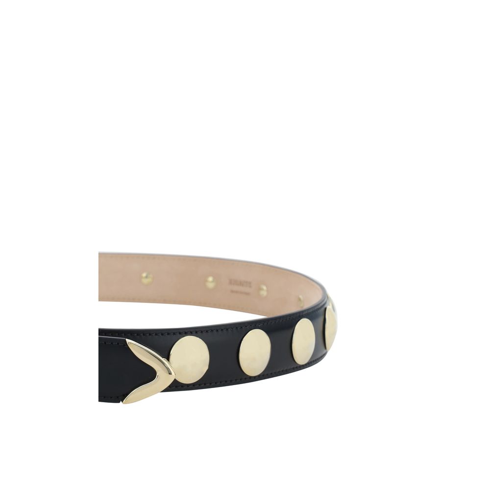 Khaite Black Calf Leather Bos Taurus Regular Women's Belt