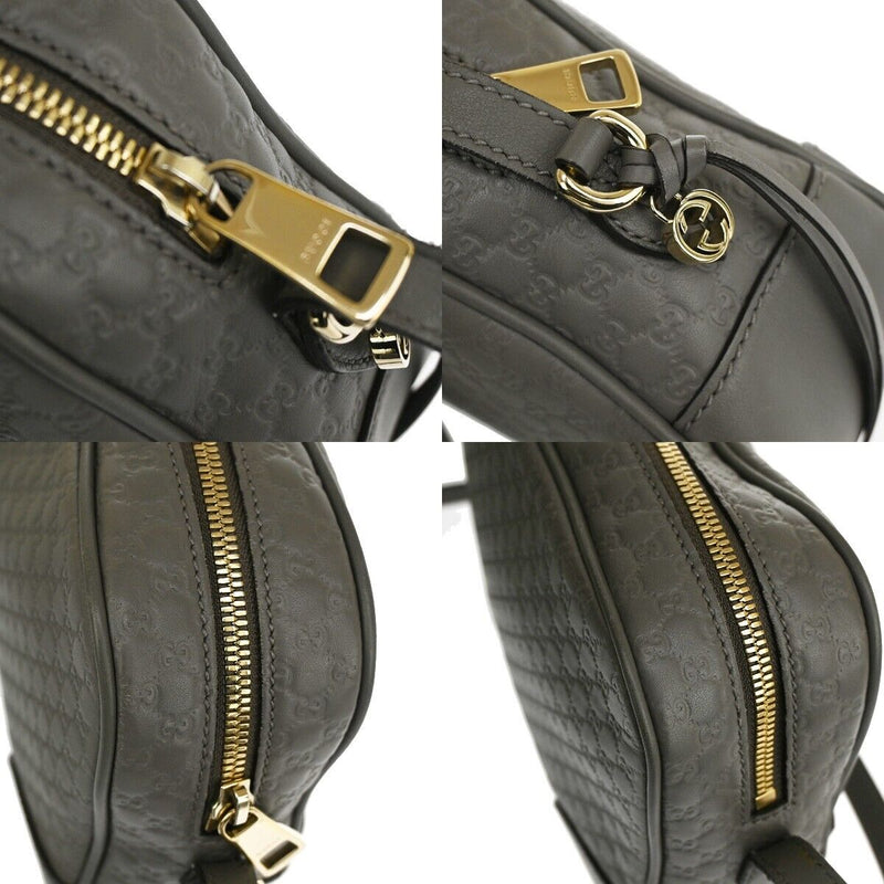 Gucci Guccissima Grey Leather Shoulder Bag (Pre-Owned)