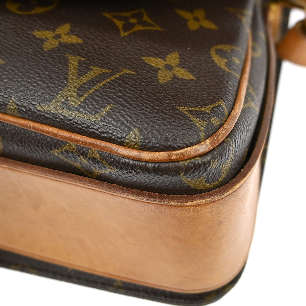 Louis Vuitton Cartouchiere Monogram Brown Canvas Shoulder Bag Bag (Pre-Owned)