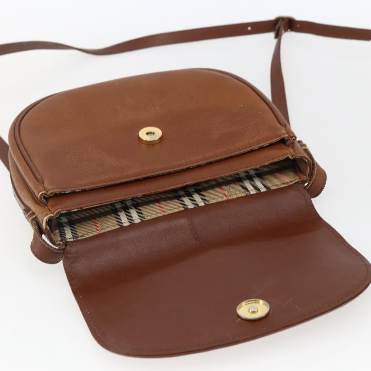 Burberry Vintage Leather Brown Leather Shoulder Bag Bag (Pre-Owned)