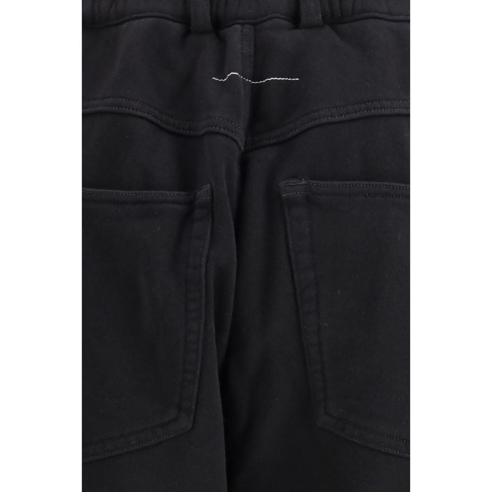 MM6 Black Cotton Casual Women's Pants