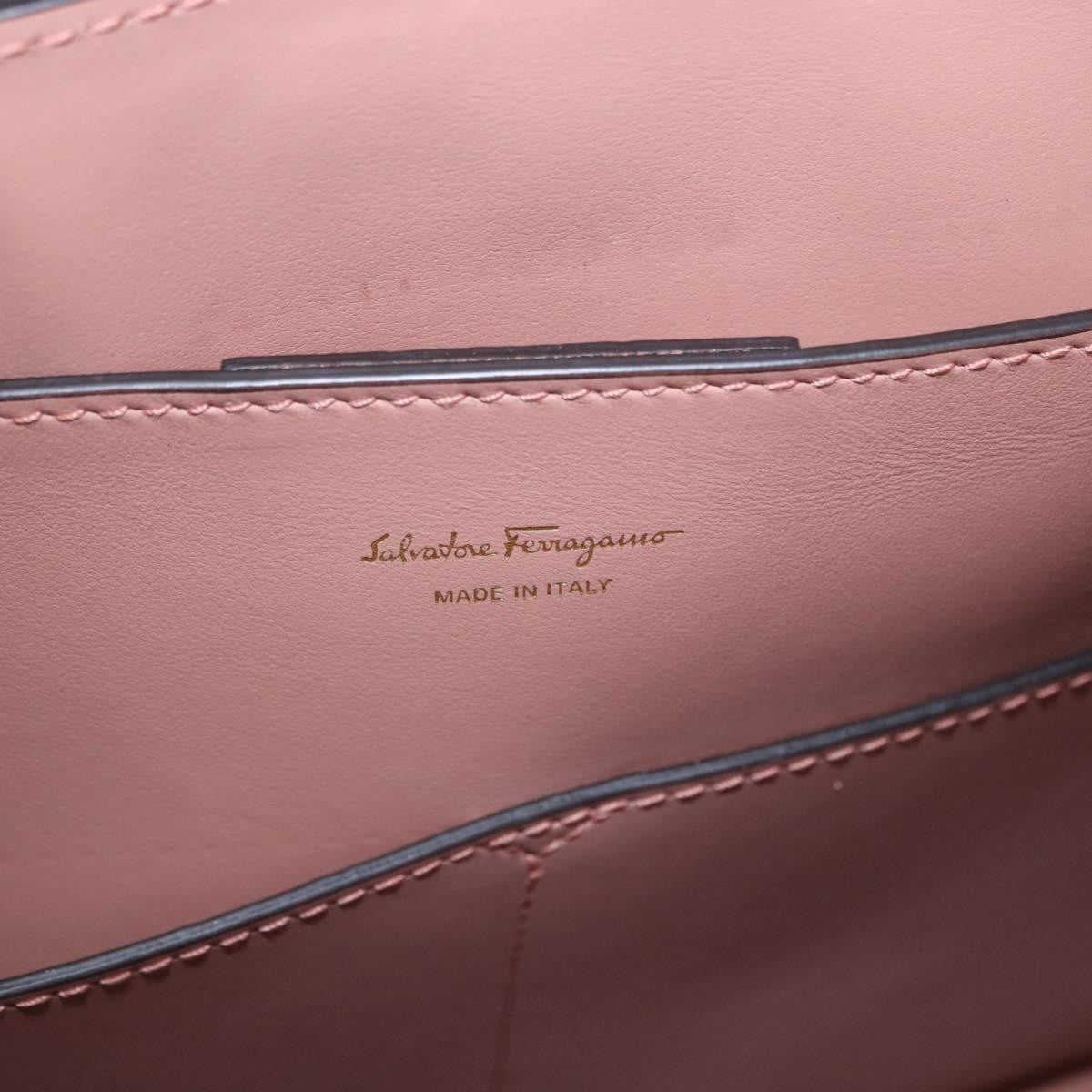 Salvatore Ferragamo Margot Satchel Leather Pink Leather Handbag (Pre-Owned)