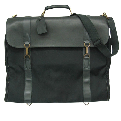 Louis Vuitton Garment Case Black Leather Handbag (Pre-Owned)