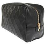 Chanel Bicolore Black Leather Clutch Bag (Pre-Owned)