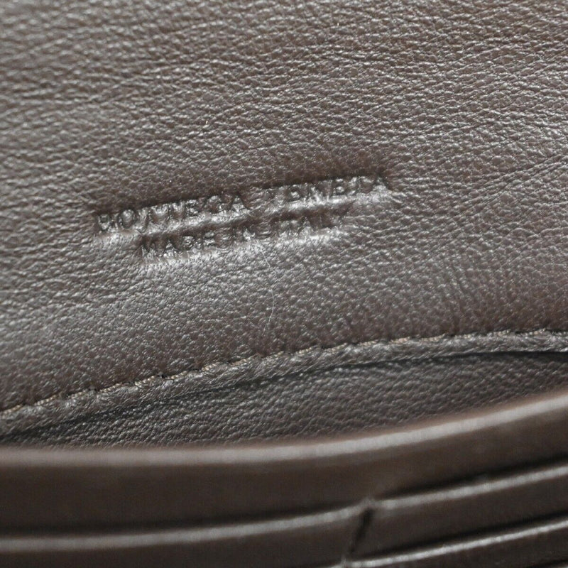 Bottega Veneta Intrecciato Brown Leather Wallet  (Pre-Owned)