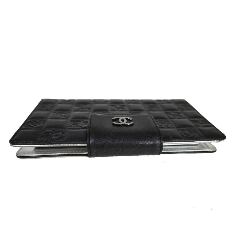 Chanel Chocolate Bar Black Leather Wallet  (Pre-Owned)