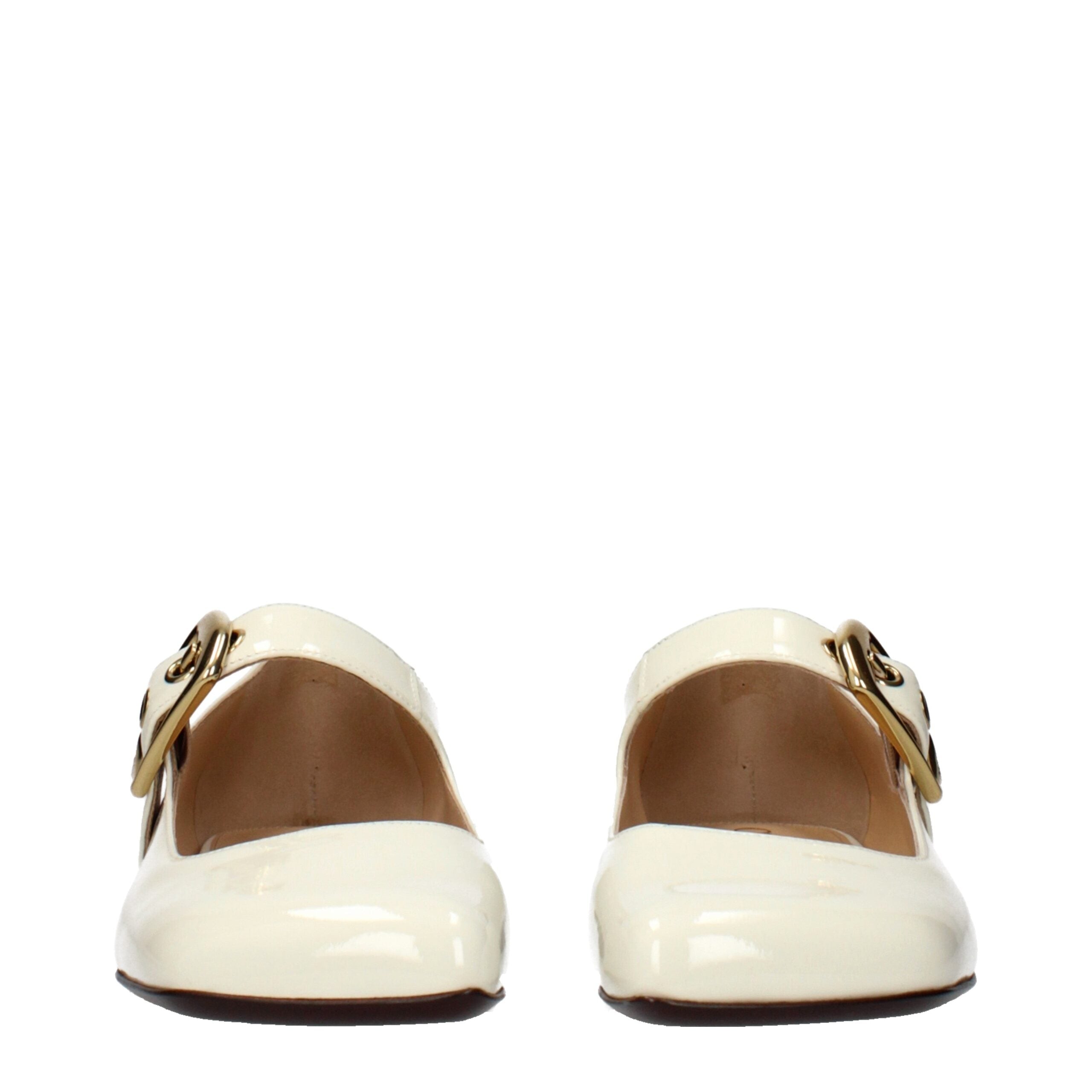Chloé Beige Leather Ballet Women's Flats