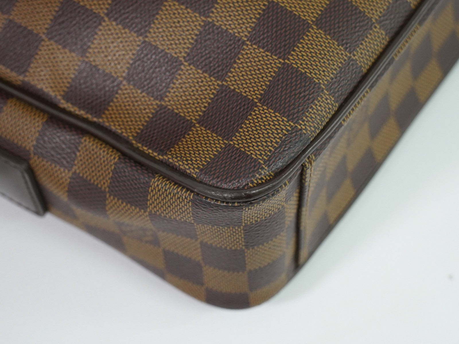Louis Vuitton Shelton Messenger Damier Ebene Brown Canvas Shoulder Bag Bag (Pre-Owned)