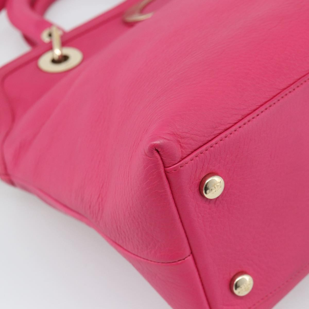Christian Dior Granville Satchel Leather Pink Leather Handbag (Pre-Owned)