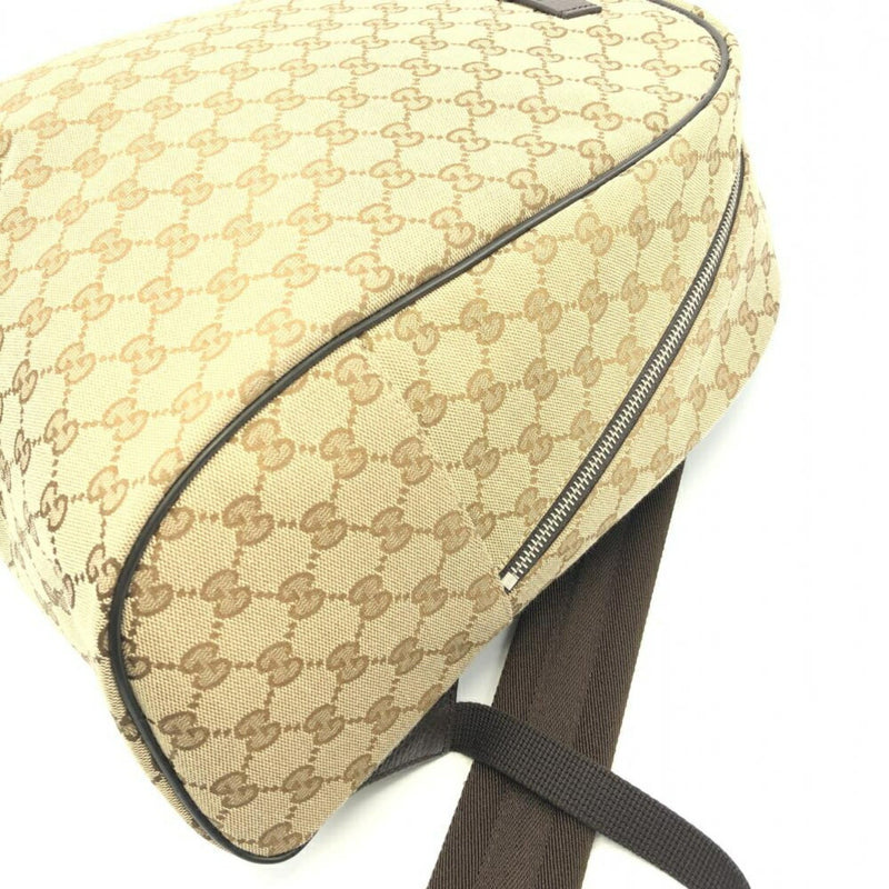 Gucci Gg Canvas Beige Canvas Backpack Bag (Pre-Owned)