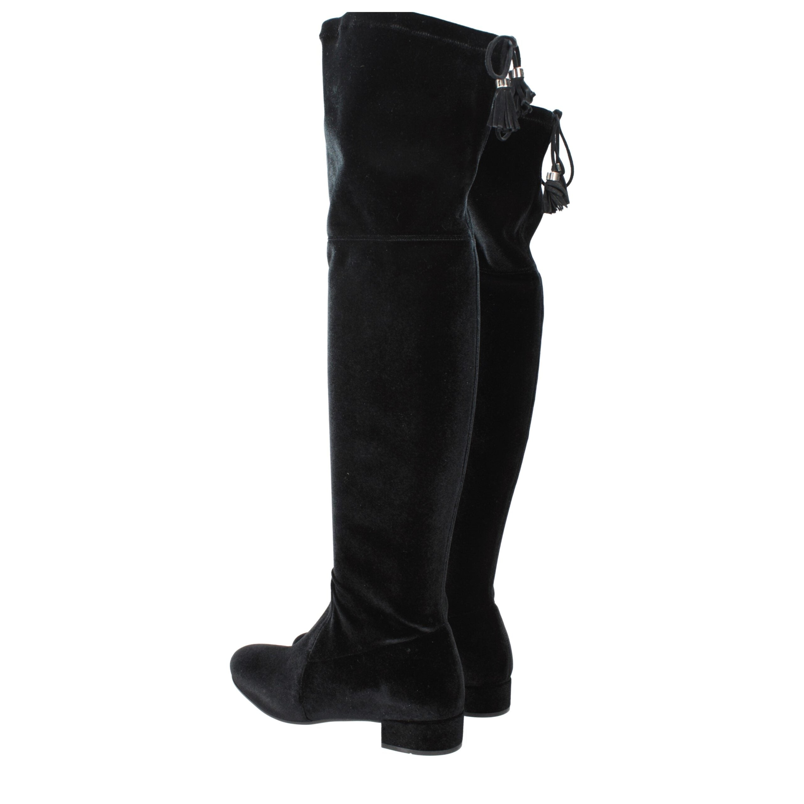 Prada Black Velvet Over The Women's Knee