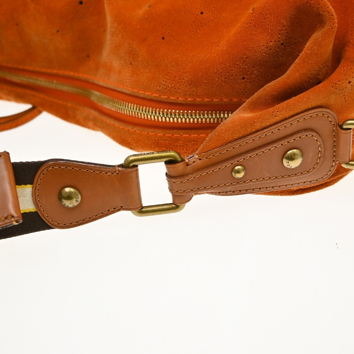 Louis Vuitton Onatah Hobo Suede Orange Suede Handbag (Pre-Owned)