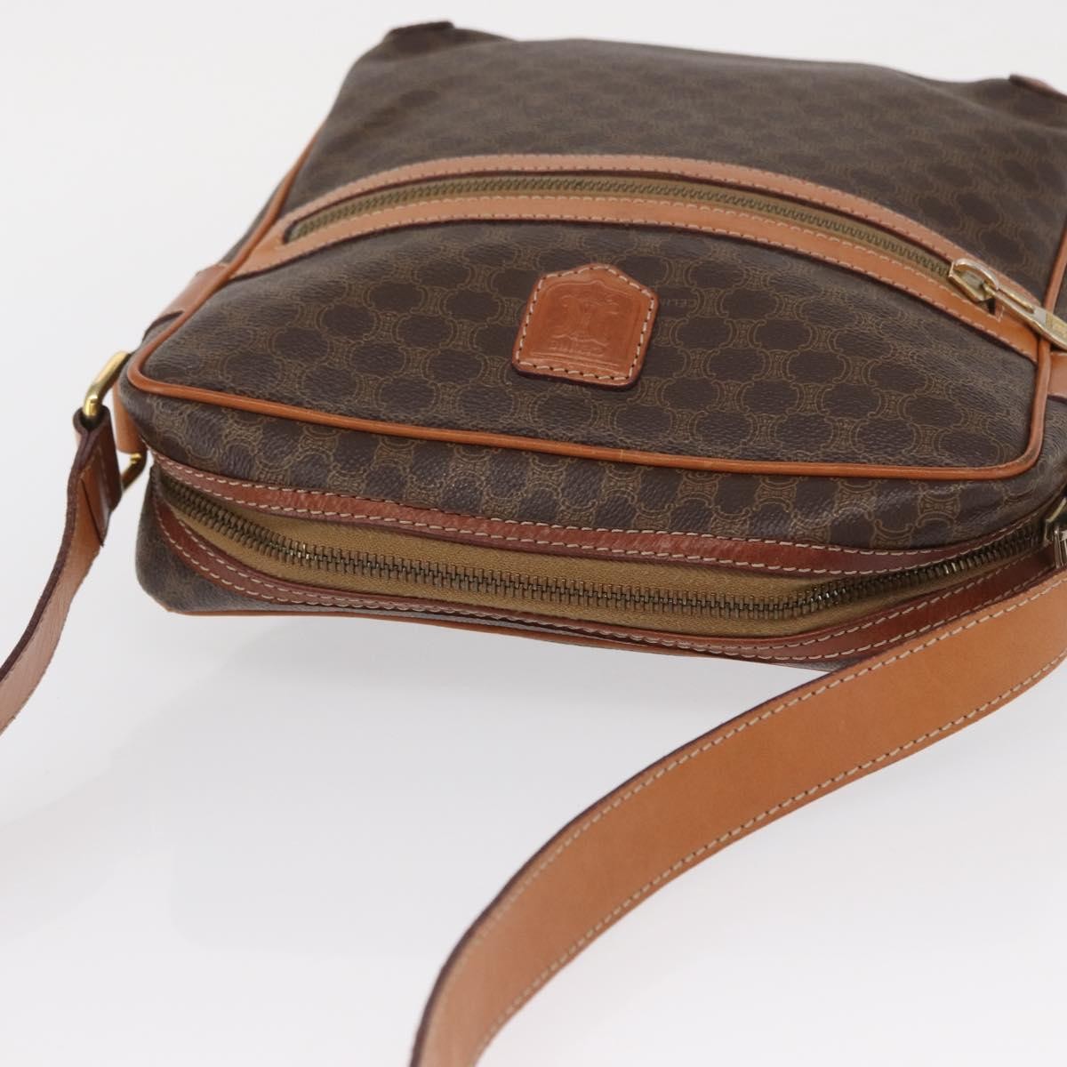 Celine Vintage Macadam Canvas And Leather Brown Pvc Shoulder Bag Bag (Pre-Owned)