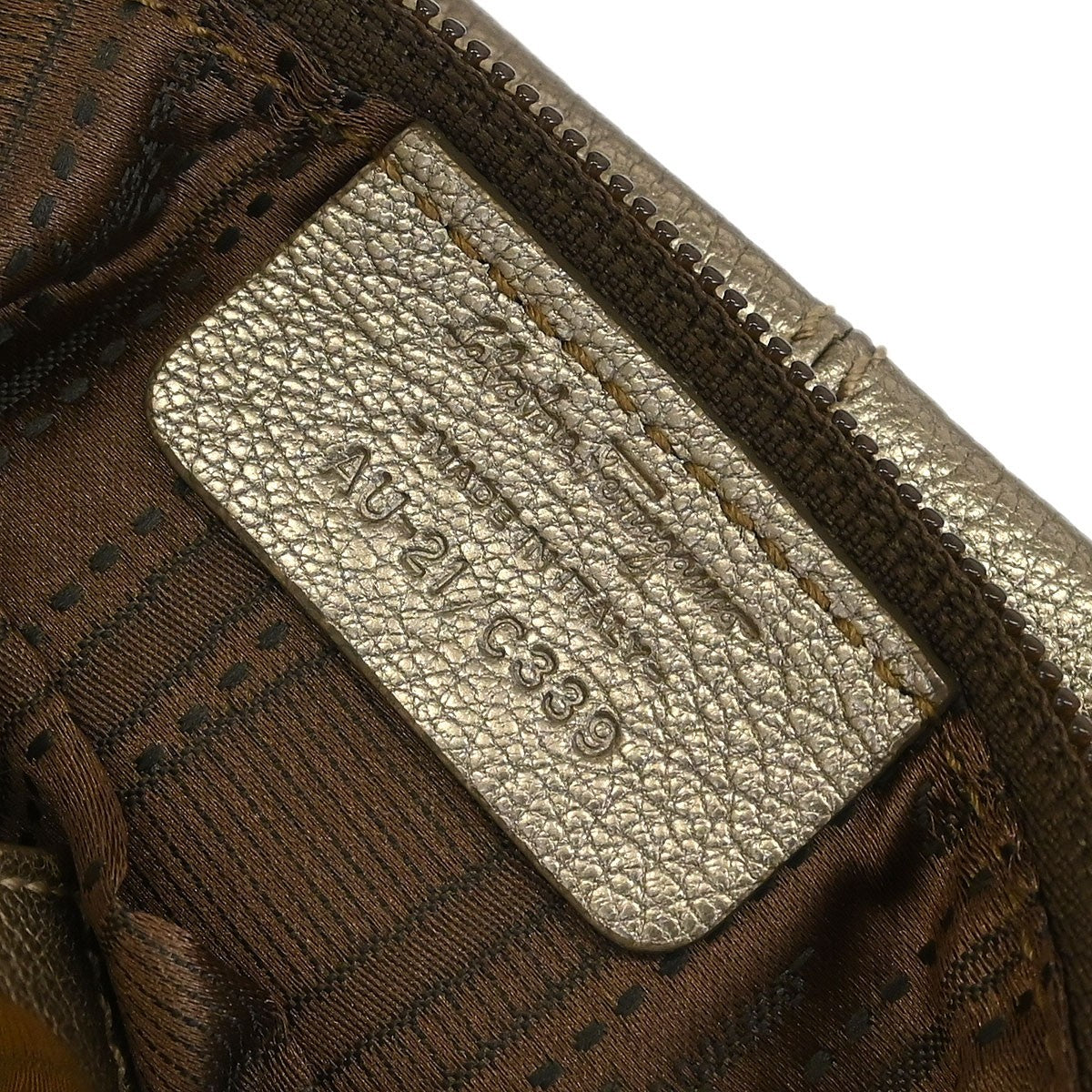 Salvatore Ferragamo Vala Leather Gold Leather Handbag (Pre-Owned)